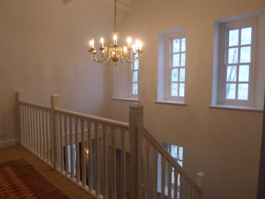 upstairs